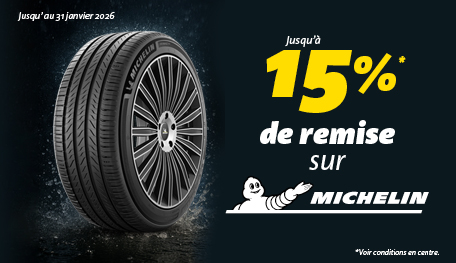 Somarec de remise jusqu'a 15% sur michelin